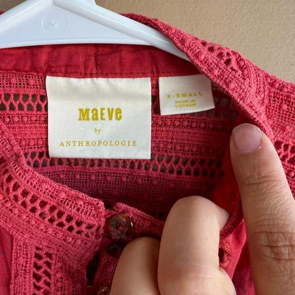 Maeve by Anthropologie Boho Button Down Shirt - Size XS - Picture 4 of 6